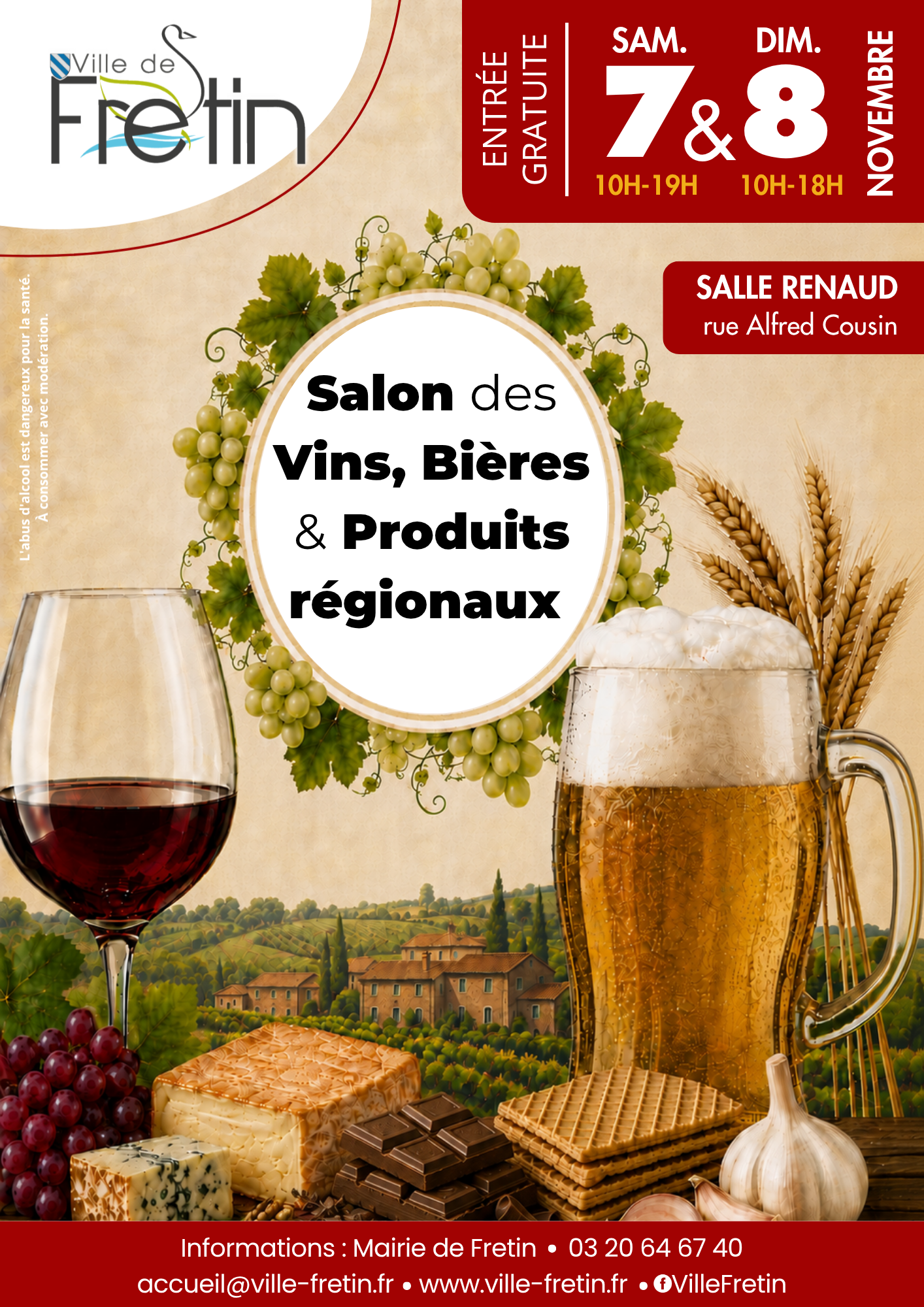 Salon des Vins et des Saveurs Fretin (59) samedi 7 et dimanche 8 novembre